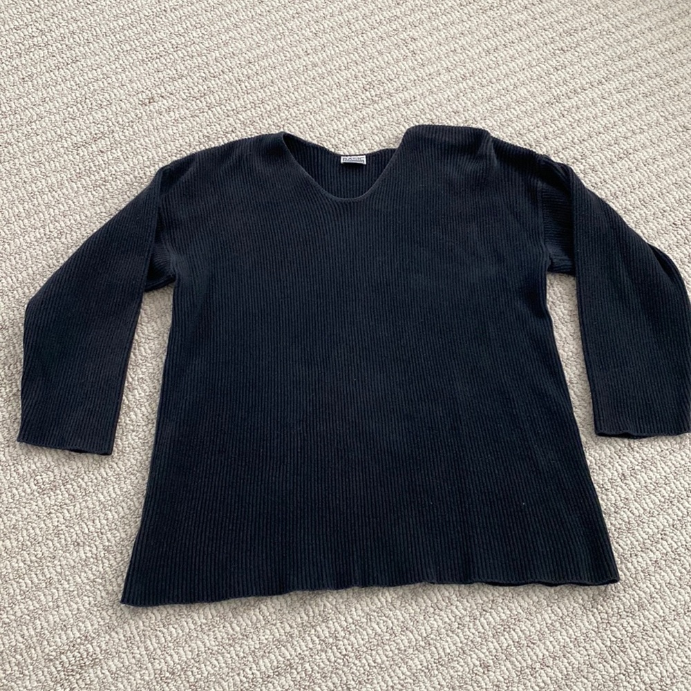Black Ribbed Sweater